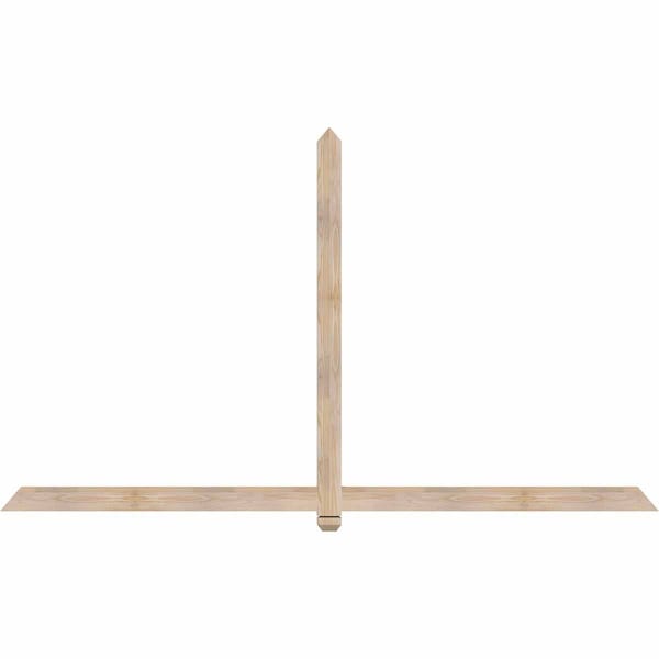 Ekena Millwork Eugene Smooth Timber Gable Bracket, Douglas Fir, 96"W x 56"H x 1 1/2"D x 3 1/2"F, 14/12 Pitch GBW096X56X0204EUG00SDF - main
